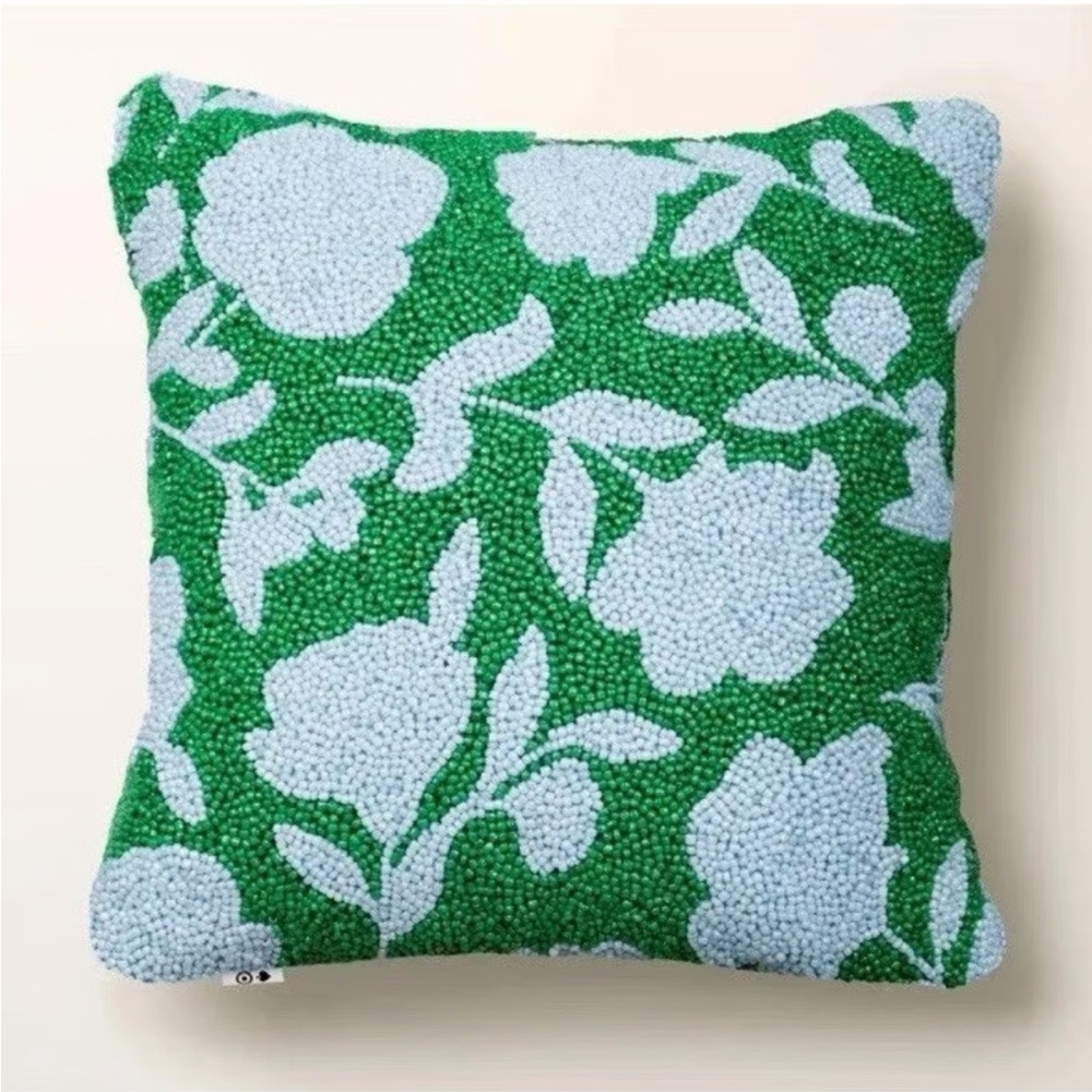 NWT! Kate Spade x Target Beaded Floral Accent Limited Edition Pillow
